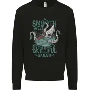 Skilful Sailor Kraken Sailing Octopus Kids Sweatshirt Jumper