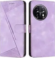 Compatible with OnePlus 11 5G Flip Kickstand Case Cover,Compatible with OnePlus 11 5G Magnetic Closure Wallet case Purple