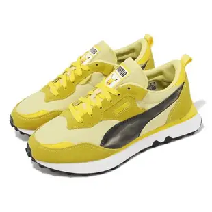 Puma 休閒鞋 Rider FV Pikachu 男鞋 女鞋 黃 黑 麂皮 寶可夢 皮卡丘 38768801