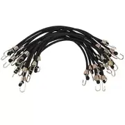 15 Pack 10 Inch Bungee Cord with Hooks for Bikes Camping Luggage Roof Tents
