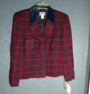 Pendleton Womens 12 Scottish Tartan Plaid Blazer Skirt Suit Authentic VTG 80 NWT