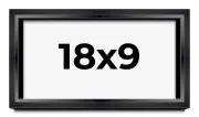 18x9 Shadow Box Frame Black | 1.25 inches Deep Real Wood Contemporary Shadowbox