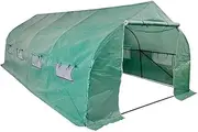 VRAXO Portable Polytunnel Greenhouse Steel Frame Walk-in 18 m² -22.54KG,42911
