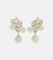 [Jennifer Behr] Jennifer Behr Bristol crystal-embellished faux pearls gold-plated stud earrings One Size gold
