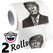 2 President Donald Trump Toilet Paper Roll - Bathroom Funny GaG Prank Party Joke
