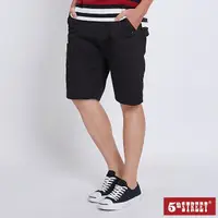 在飛比找momo購物網優惠-【5th STREET】男時尚休閒短褲-黑色
