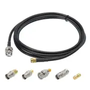 RG58 Coaxial Cables SMA Male To BNC Male With Adapter 6.5FT Black 1Pcs