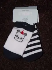 Boys Gymboree Tiny Panda 2pr Socks 0-3mos- NEW!