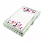 Flower Em2 Cigarette Case with Built in Lighter Metal Wallet