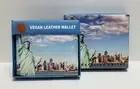 Statue of Liberty Print on Handcrafted Wallet BI-Fold Men's Vegan Leather