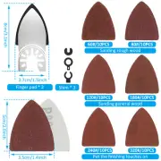 62Pcs Oscillating Multi Tool Sanding Pads and Finger Sandpaper Set ☾の