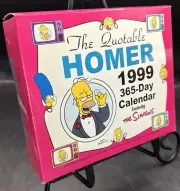 The Quotable Homer ~ 1999 ~ 365-Day Calendar ~ The Simpsons ~ Collectible