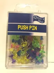 MULTI COLOURED NEON CRYSTAL PUSH PINS DRAWING PINS FOR CORK BOARDS 2 X PACKS