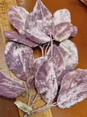 vintage millinery 1940s leaves lilac 1 spray made in Japan