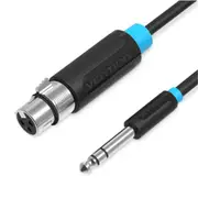 Vention BBEBH 6.35mm TRS to XLR Female Audio Cable - 2m - Black [BBEBH]