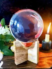 Crystal Ball With Stand. 80mm. Sphere.Witchcraft. Wicca.