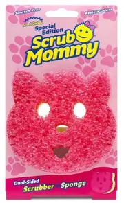 2 x Scrub Mommy Cat Shape – Dual-Sided Cleaning Sponge for Pet Areas & Messes - Everyday Use – Scrub & Mop