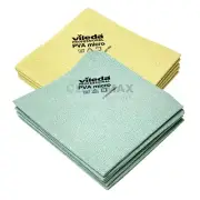 Vileda Professional PVA micro Microfibre Cloths GREEN 5ea & YELLOW 5ea