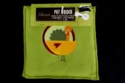 Green Harvest Turkey Pot Holder 8x7 Wool Blend New Thanksgiving Kitchen Decor
