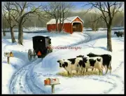Snow Cows - DIY Counted Cross Stitch Pattern Needlework