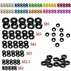 10~100Pcs Aluminum Alloy M2 -M6 Anodized Countersunk Head Bolt Washers Gasket