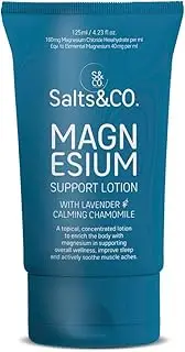 Salts & Co. Magnesium Support Lotion, 125ml - with Lavender & Calming Chamomile