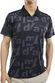 [アドミラル] ADMA352 Men's Tonal Logo Half Zip High Tension Polo