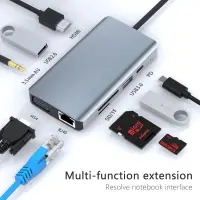 在飛比找蝦皮商城精選優惠-9 合 1 USB C 擴展塢 C 型 HUB USB3.0