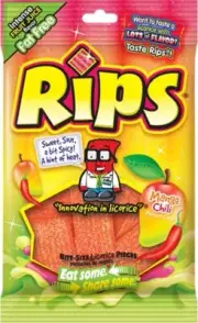 Rips Bite Size Mango Chili Licorice Chewy Candy, 4 oz