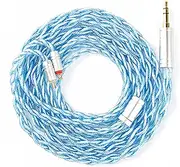 KBEAR 7030 2 Pin IEM Cable, Headphone Cable Extension 3.5MM, Blue Braided 4-Strand Earbuds Cable for Truthhear Zero/Hexa, Simgot EW100P/ EW200, Kiwi Orchestra Lite, Moondrop Blessing, KZ ZST/AS10
