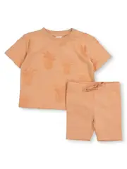 Baby Burnout Terry Tee And Bike Short Set