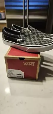 Unisex Sneakers Vans Classic Slip-On Checkerboard Mens 6 Women 7.5