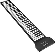 TOYANDONA 61 Keys Roll up Piano Hand Rolled Electronic Keyboard Portable Digital Music Instrument Foldable Piano Material