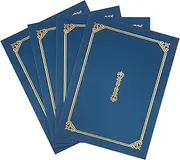 WOFASHPURET A4 Certificate Holder Set Hot Stamping Diploma Cover 4pcs Document Covers Award Certificate Folder Elegant Paper Stock