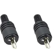tooloflife 2 Pin DIN Speaker Plug, 2 Pcs 2-Pin HiFi Loudspeaker Cable Connector Plug with Screw Terminals for DVD Player, Speaker Amplifiers