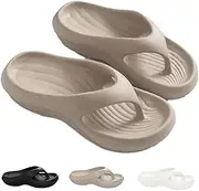[Elfgrass] Pillow-Arch Support Flip Flops for Women, Unisex Platform Walking Cloud Beach Slides, Non-slip Comfort Orthopedic Slippers Sandals, Soft Summer Breathable Arch Light Cushioning Shoes