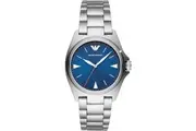 Emporio Armani Stainless Steel Gent's Quartz Wristwatch Mod. NICOLA 40mm, Black Dial