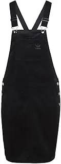 [adidas] Comfy Chords Dungaree Dress Black XS