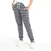 BETTY BASICS HEIDI PANT, LOUNGE PANTS JOGGER BLUE STONE WHITE STRIPE 8-22