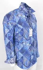 NEW Robert Graham THORNE Blue Paisley Sports Shirt M $218