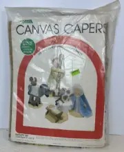 Vintage Leisure Arts Canvas Capers Pop-Out Pre-Cut Shapes Nativity Set Sealed