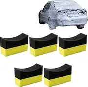 Car Wheel Wash Sponge - Tire Shine Applicator, Car Rim Sponge | Quality Service Auto Wheel Scrubber, Dressing Shine Pad Cleaner, Powerful Effective Dirt and Grime Remover for Tires, Non Scratch Rim