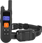 Bark Collar Remote Control Dog Training Collar IP67 Waterproof and Dustproof Adjustable Levels Long Standby Time Suitable for Dogs Weighing 15-100 Pounds for Large Medium Small Dogs Black