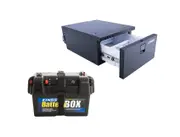 KINGS Stayzcool 30L Drawer Fridge Freezer 12V/24V 4WD SUV UTE + Battery Box 12V