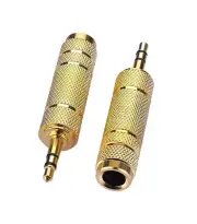 3.5mm Male to 6.35mm Female Converter Stereo Audio Microphone Jack Plug Conne...