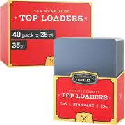 35Pt Top Loaders for Cards - 1000 Count - Premium 3X4 Inch Trading Card Toploade