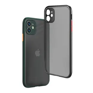 適用iphone8 PLUS 蘋果6 7 6S 幻影磨砂撞色鏡頭保護套魅影親膚感手機殼