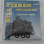 Sea Striker BCBS1 Black Crane Barrel Swivel 12Ct 150Lb Stainless Brass