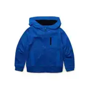 Boy's Athletic (4-5) Sherpa Lined Fleece Zip Up Hoodie Sweater Jacket Blue