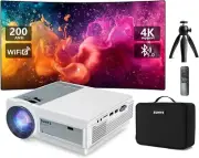Projector with WiFi and Bluetooth, 5G Native 1080P HD Projectors 4K Supported 12